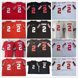 NCAA Ohio State Buckeyes College Football Jersey 2 J.K Dobbins Chase Young Chris Olave Cris Carter Maillots cousus de haute qualité