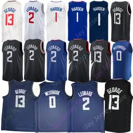 James 1 Harden Jersey Kawhi 2 Russell 0 Westbrook Paul 13 George Jerseys 2023 2024 23 24 City Home Aawy Tamaño S-2XL