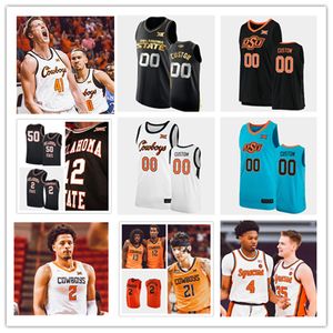 NCAA Oklahoma State Cowboy cosido jersey de baloncesto universitario 14 Bryce Williams 35 Weston Church 20 Keylan Boone 42 Mason Robbins 31 Ferron Flavours Jr. 22 Kalib Boone