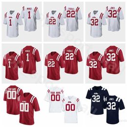 NCAA Ole Miss Rebels Football College 20 Keidron Smith Jersey 1 Jonathan Mingo 38 Jaylon Jones 32 Jacquez Jones 22 Tariqious Tisdale S-3XL