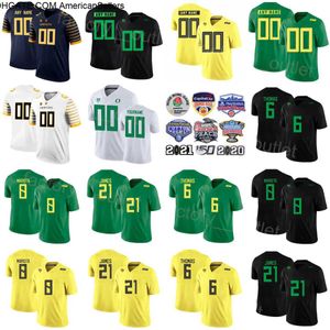 NCAA Oregon Ducks College Football 21 Lamichael James Jersey 96 Haloti Ngata 28 Jonathan Stewart 8 Marcus Mariota 6 Deanthony Thomas Yellow Green Black