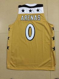 Retro Basketball Jerseys Borduurwerk0 Gilbert Arenas Jersey Gold Custom Stitched Made Size S5XL