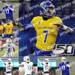 Maillot de football NCAA San Jose State Christian Webb Viliami Fehoko Nehemiah Shelton Lando Gray E.J. Ane Jay Le