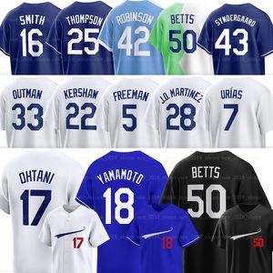 17 Shohei Ohtani Jersey Baseball Yoshinobu Yamamoto Hommes Femmes Jeunes Mookie Betts Clayton Kershaw Freddie Freeman JD Martinez James Outman Enrique Hernandez