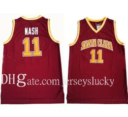 NCAA Steve Nash Santa Clara Bronchos College Basketball Jersey Mens 11 University Stitched Basketballjerseys Chemises