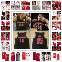 NCAA gestikt Nebraska Cornhuskers Basketball Jersey 15 Isaiah Roby 20 Tanner Borchardt 33 Justin Costello 10 Tyronn Lue 22 Stu Lantz 42 Dave Hoppen Eric Piatkowski