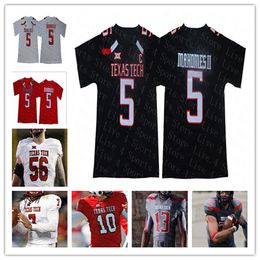 Ncaa Texas Tech Ttu voetbalshirt op maat Alan Bowman Henry Colombi Merriweather Sarodorick Thompson Erik Ezukanma Myles Price Xavier