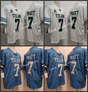 NCAA Tulane Wave Jersey Camiseta de fútbol universitario NCAA 7 Michael Pratt Jersey 2024