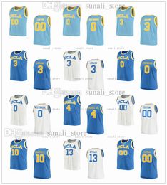 NCAA UCLA Bruins College Camisetas de baloncesto 10 Tyger Campbell 13 Jake Kyman 23 Peyton Watson 14 Kenneth Nwuba 4 Will McClendon 43 Russell Stong 15 Myles Johnson