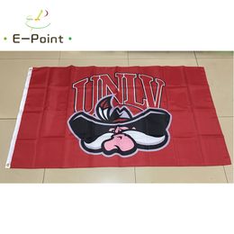 NCAA UnLV Runnin 'Rebellen Polyester Vlag 3ft * 5ft (150 cm * 90cm) Vlag Banner Decoratie Flying Home Garden Outdoor Gifts