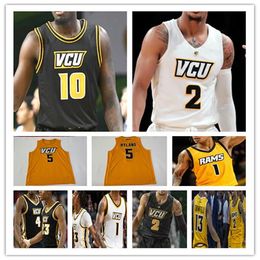 Maillot de basket-ball Ncaa VCU Bones Hyland Vince Williams Jr. Adrian Baldwin Jr. KeShawn Curry Jayden Nunn Hason Ward Levi Stockard III Jalen DeLoach Marcus Tsohonis 4X