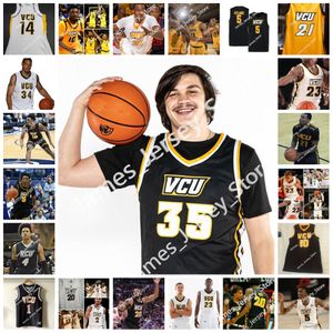 Maillot de basket-ball universitaire cousu NCAA VCU 10 Domonic Jones 5 Jesse Dark 4 Justin Tillman 15 Juvonte Reddic 1 JeQuan Lewis 10 Darius Theus 1 Larry Sanders 12 Mo Alie-Cox