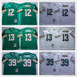 NCAA Vintage 75th Retro College Football Jerseys cousé Green White Jersey 002 2864