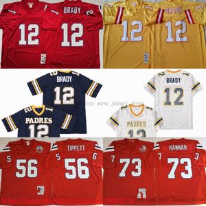 NCAA Vintage 75th Retro College voetbalshirts genaaid Yellow Red Jersey