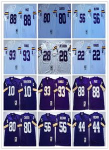 NCAA Vintage Mens Tarkento Jersey Krause Foreman Doleman Carter Alan John Randle Moss Football Jersey