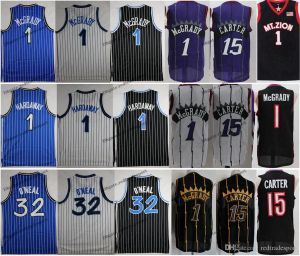 NCAA Vintage Shaq Shaquille O'neal 32 Penny Hardaway 1 T- Tracy McGrady Vince Carter 15 maillots de basket-ball