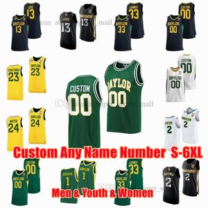 NCAA XS-6XL Maillots de basket-ball universitaires Baylor Bears Teague Butler Acy Sochan Love Bridges George Lohner Bonner Cryer Tchamwa Thamba Mitchell Butler Hommes Jeunes Femmes