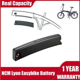 NCM Easybike Lyon Ebike Batterij Vervanging 36 v 10.5Ah Scimitar Type Verborgen Lithium Batterijen Pack voor Opvouwbare Elektrische Fiets