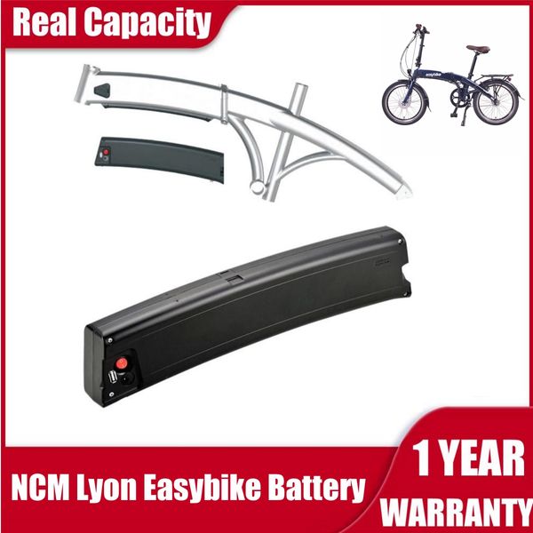 NCM Easybike Lyon Ebike batería de repuesto 36v 10.5Ah tipo cimitarra paquete de baterías de litio ocultas para bicicleta eléctrica plegable