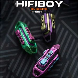 NCMU Decompressiespeelgoed Wanwu EDC HiBiBoy Crystal Ice Wanwu Titanium Magnetische Double Push Slider Wanwu Fingertip Gyro Metal Toys Stress Reliever 240413