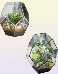 NCYP MODERN VERRE Terrarium Pot de fleur or Gol