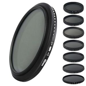 ND Fader Neutrale Dichtheid Optisch Glas Verstelbaar ND2-400 Variabel Filter 49mm 52mm 55mm 58mm 62mm 67mm 72mm 77m 82mm voor Cannon Nikon Sony Pentax Camera Lens DSLR