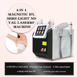 Nd yag laser e-licht IPL opt haar/tatoeage verwijdering huid verjonging face lift 360 magneto-optische pico rf iPL laser 4in1 multifunctiona machine
