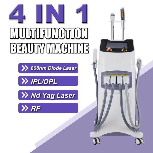 ND YAG Laser Machine Tatouage Pigment Repoval RF Skin serre IPL DPL Épilation de cheveux 808NM Diode Laser Beauty Equipment Salon Utilisation