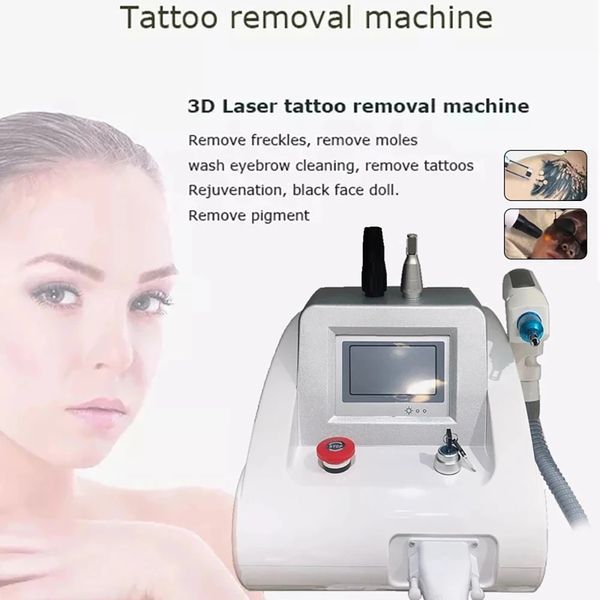 Láser ND YAG Profesional Q-switch Eliminación de tatuajes Eliminación de pigmentación Máquina peladora de carbón Reducción de pigmentos Equipo de eliminación de manchas Modelo portátil Uso en salón