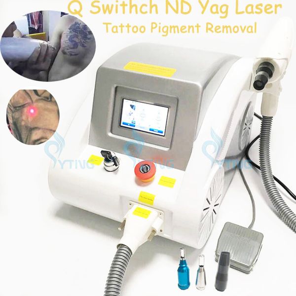 Máquina láser Nd Yag Q Switch, lavado de cejas, eliminación de tatuajes, tratamiento de pigmentación, Peeling de carbono