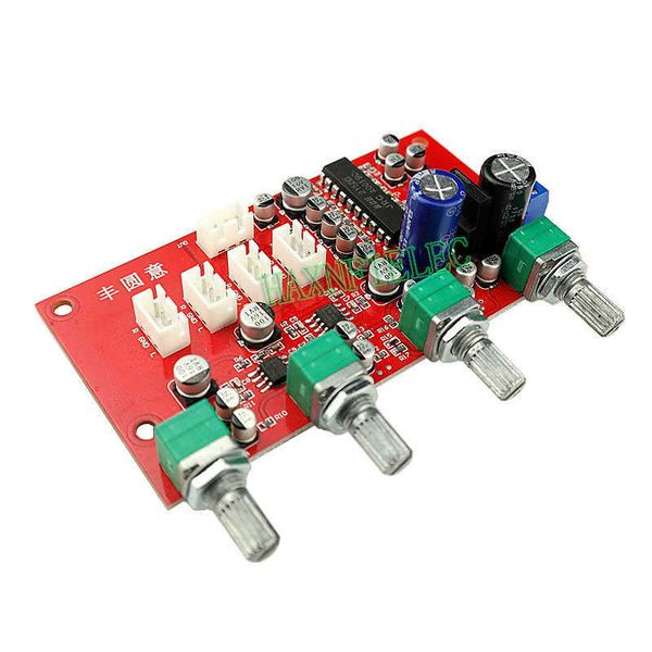 Mezclador de señal de audio estéreo NE5532 Entrada de 4 vías Salida de mezcla de 1 vía con procesador de sonido JRC2150 BBE