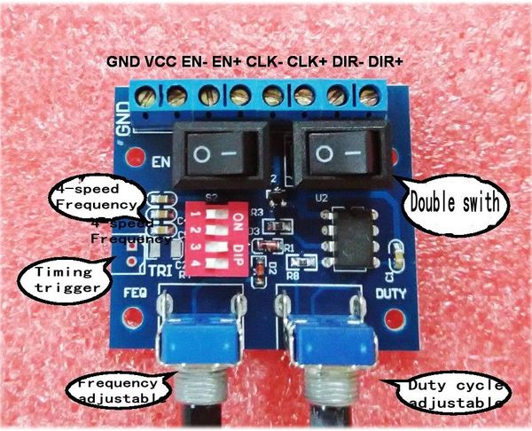 Freeshipping NE555 Generador de pulsos Frecuencia / Ciclo de trabajo Ajuste el probador del controlador del motor paso a paso