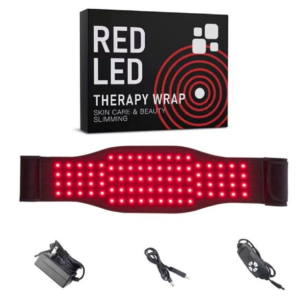 Ceinture de thérapie par lumière infrarouge rouge, dispositif d'enveloppe de lumière Led proche infrarouge pour les douleurs corporelles