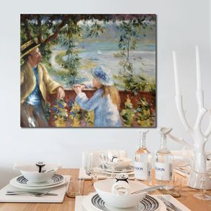 Cerca del lago Pierre Auguste Renoir pinturas reproducción lienzo pintado a mano arte paisaje ilustraciones para decoración de pared