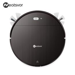 NEATSVOR V392 Robot Aspirador, Mapa de navegación, Succión 1800Pa, Carga automática, Pantalla de mapa, Conexión de aplicación Wifi, Tanque de agua eléctrico Y200320