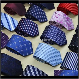 Cou Aessories Drop Delivery 2021 Hommes Cravates Marque Homme Mode Dot Rayé Cravates Hombre 8 Cm Gravata Large Classique Affaires Casual Vert Cravate