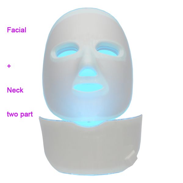 Masque LED Photon pour le visage et le cou : soin de l'acné, rajeunissement de la peau, thérapie éclaircissante - Utilisation professionnelle à domicile
