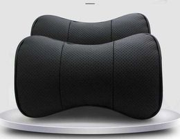 Cuello de lujo personalizado 2 uds cojín de asiento de coche de cuero almohada reposacabezas de coche para todos los Buick