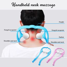 Terapia de presión del masaje del masaje del cuello Massageador Massagem Alivia el masaje del rodillo de mano Herramientas del punto de gatillo del hombro del cuello
