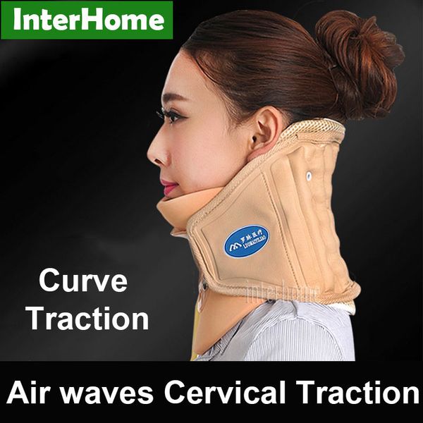 Soulagement de la douleur au cou Tête Vagues d'air saines Traction cervicale Stretch Brace Ajustement de la civière dorsale Correction de la tension chiropratique