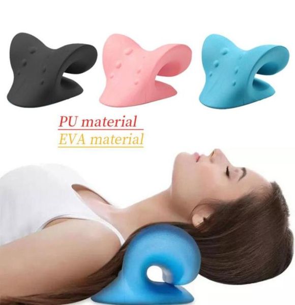 Camilla para hombros y cuello, accesorios relajantes, dispositivo de tracción quiropráctica cervical, almohada para aliviar el dolor, alineación de la columna cervical 8258206