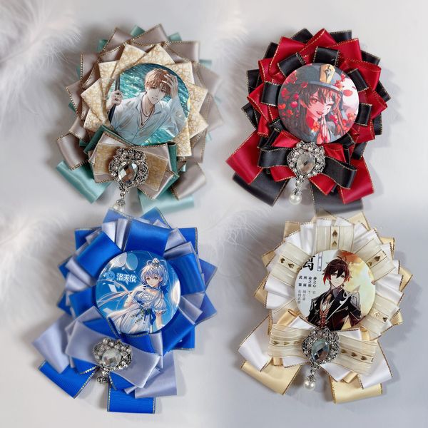 Neck Tie DIY ANIME COSPLAY ALLIAG FILL Pain Sac Itabag Lolita Bar broches Broche Bowtie Gift Sackepack Badge Holder Base Tray 230811