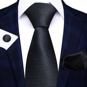 Nek Tie set 100% zijden stropdas set voor mannen 8 cm stropdas hanky manchetjes set stropdric geometrische hombre paars formeel kledingcadeau voor vriendje
