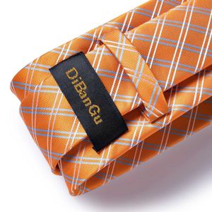 Nek Tie Set 2018 Nieuwe aankomst 12 Stijlen Silk Ties voor 8,5 cm oranje kleurenhoensnigvingen voor zakelijke bruiloftspak Nek Tie Gravatas
