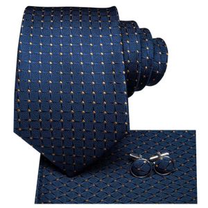 Neck Tie Set zakelijke stropdas set voor mannen klassieke luxueuze merkontwerper zijden stropdies manchetknopen zakdoek bruiloft zakelijke cadeau -set