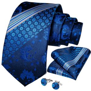 Cravate Ensemble Classique Hommes Cravates 8Cm Bleu Plaid Dot Rayé Affaires Cravate Mouchoir Partie Drop Livraison Accessoires De Mode