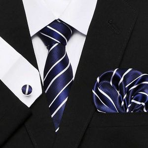 Neck Tie Set Business Business Silver Plaid Silk Mens Tie Coldie 7,5 cm Cravées pour les hommes Forme de mariage de luxe Fiche Gravata Group Tie