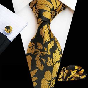 Nek Tie Set Huishi Business Solid 100% Silk Mens Tie NecTie Set 8 cm banden mannen formele luxe bruiloft hoge kwaliteit gravata suit accessoires