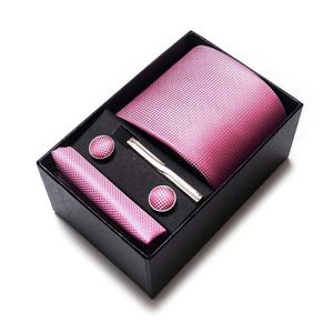 Set à cravate de cou Luxurious dropshipping 8 cm d'anniversaire cadeau en soie Tie en soie Hanky Pocket Squares Couffle de bouffée