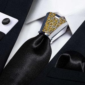 Nek stropdas vaste zwarte zijden banden voor mannen bruiloftsfeest blauw rode bruidegom accessoires 8cm tie zakdoek manchetknopen met plastic stropd